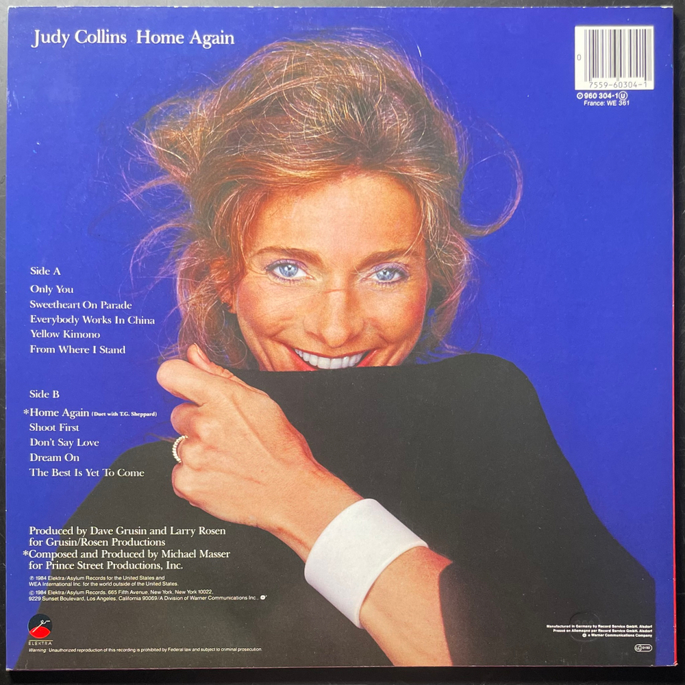 Judy Collins ‎– Home Again (Германия 1984г.)