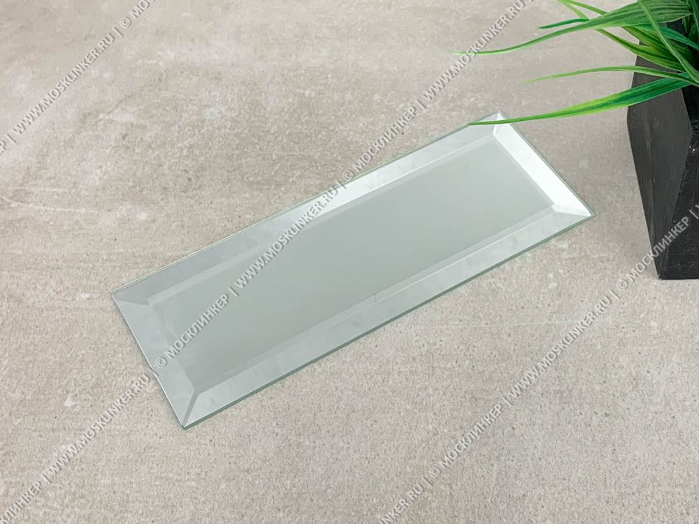 Торцевой элемент для стеклоблока, 187x72x4 - Зеркало матовый