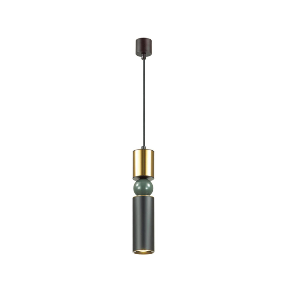 4073/5L L-VISION ODL19 397 черный/золото/зеленый Подвес GU10 1*5W SAKRA