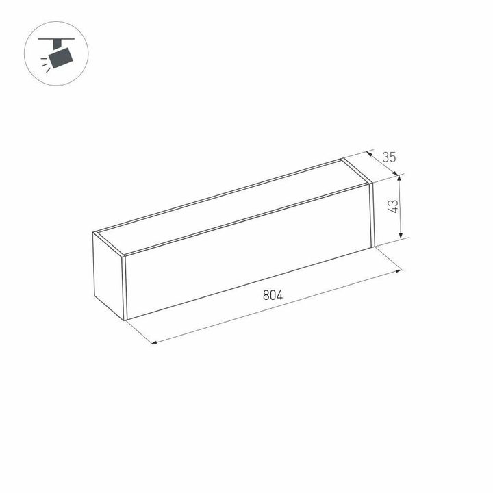 Трековый светодиодный светильник для магнитного шинопровода Arlight Mag-Flat-45-L805-24W Warm3000 026958
