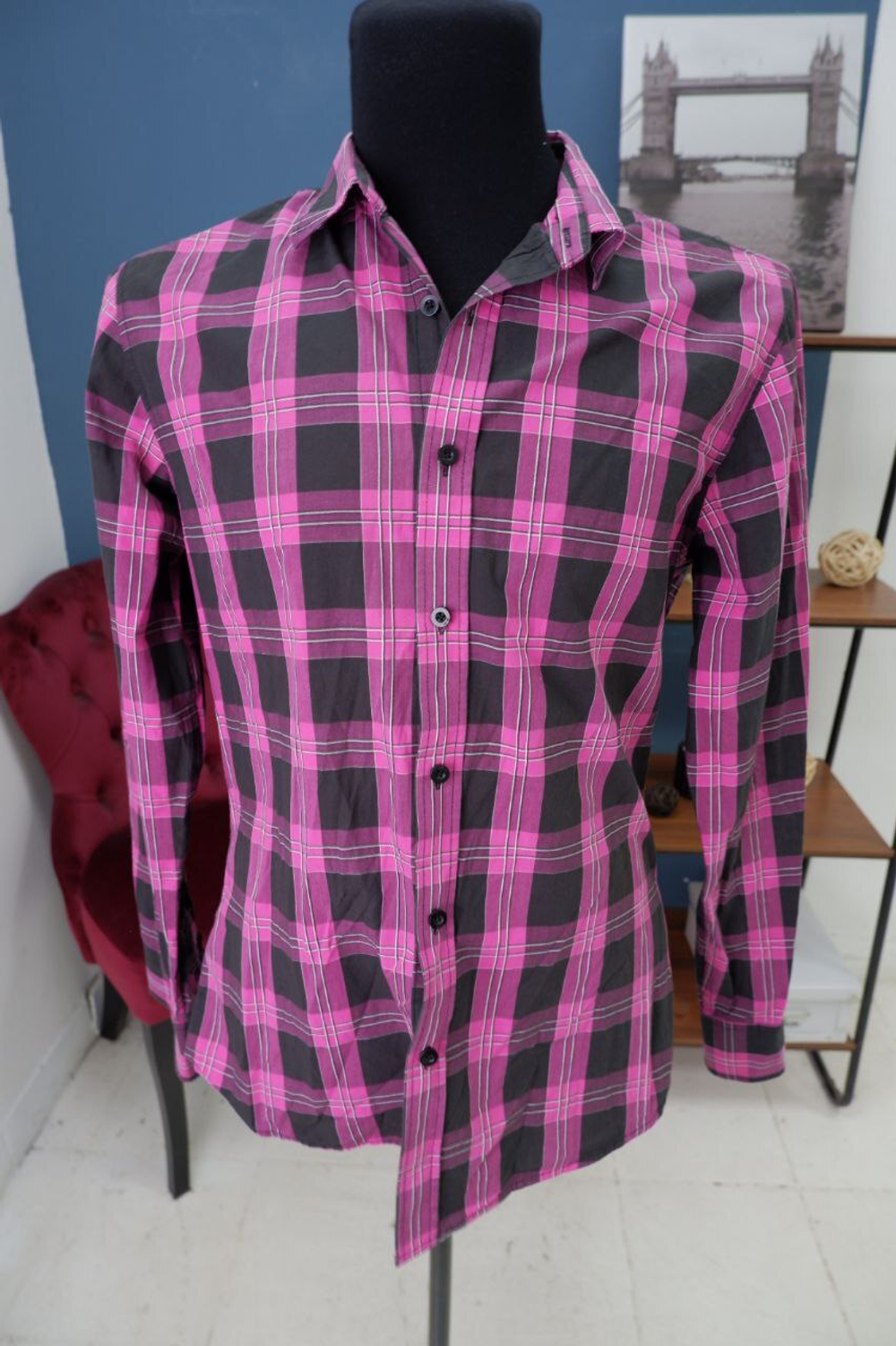 Рубашка Smog в клетку 46 размер