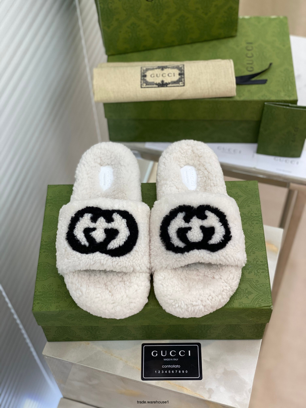 Gucci Wool Slide Sandal