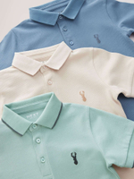 Поло для мальчика Next AK3-657, 3 шт., Мятный, Бежевый, Синий