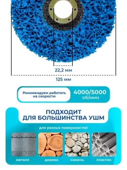 Диски коралловые зачистные 2 шт 125мм для УШМ