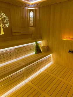 Светодиодная термостойкая лента для сауны 120 LED/м, 14,4 Вт/м, 24 В, влагозащищенная IP68, Белый 4000K, 5 м, с держателем ленты