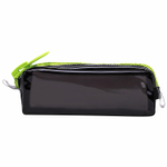 Пенал BRAUBERG с объемной "тракторной" молнией 1 отделение ПВХ 22х8х6 5 см "Neon green" (2 штуки в упаковке)