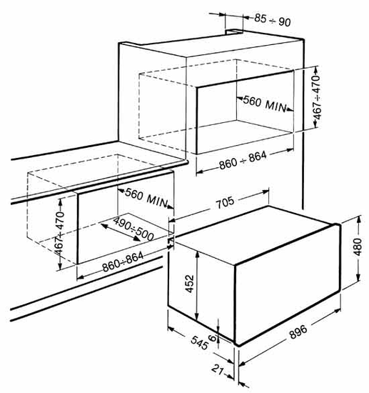 Электрический духовой шкаф Smeg S890AMFR8