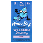 Waterboy, Weekend Recovery, смесь для приготовления напитков с электролитами для гидратации, виноград, 8 пакетиков-стиков по 7,1 г (0,25 унции)