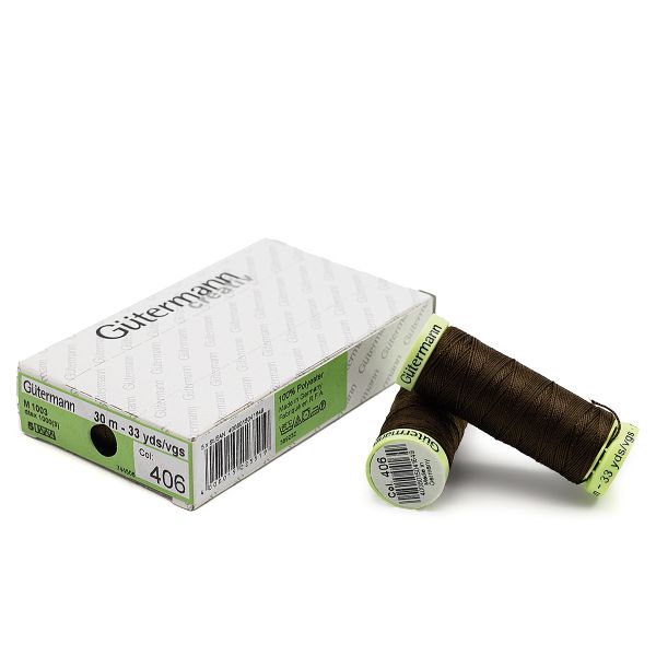Нитки отделочные Gutermann Top Stitch 30 (30 метров), 5 кат. | 406 шоколад