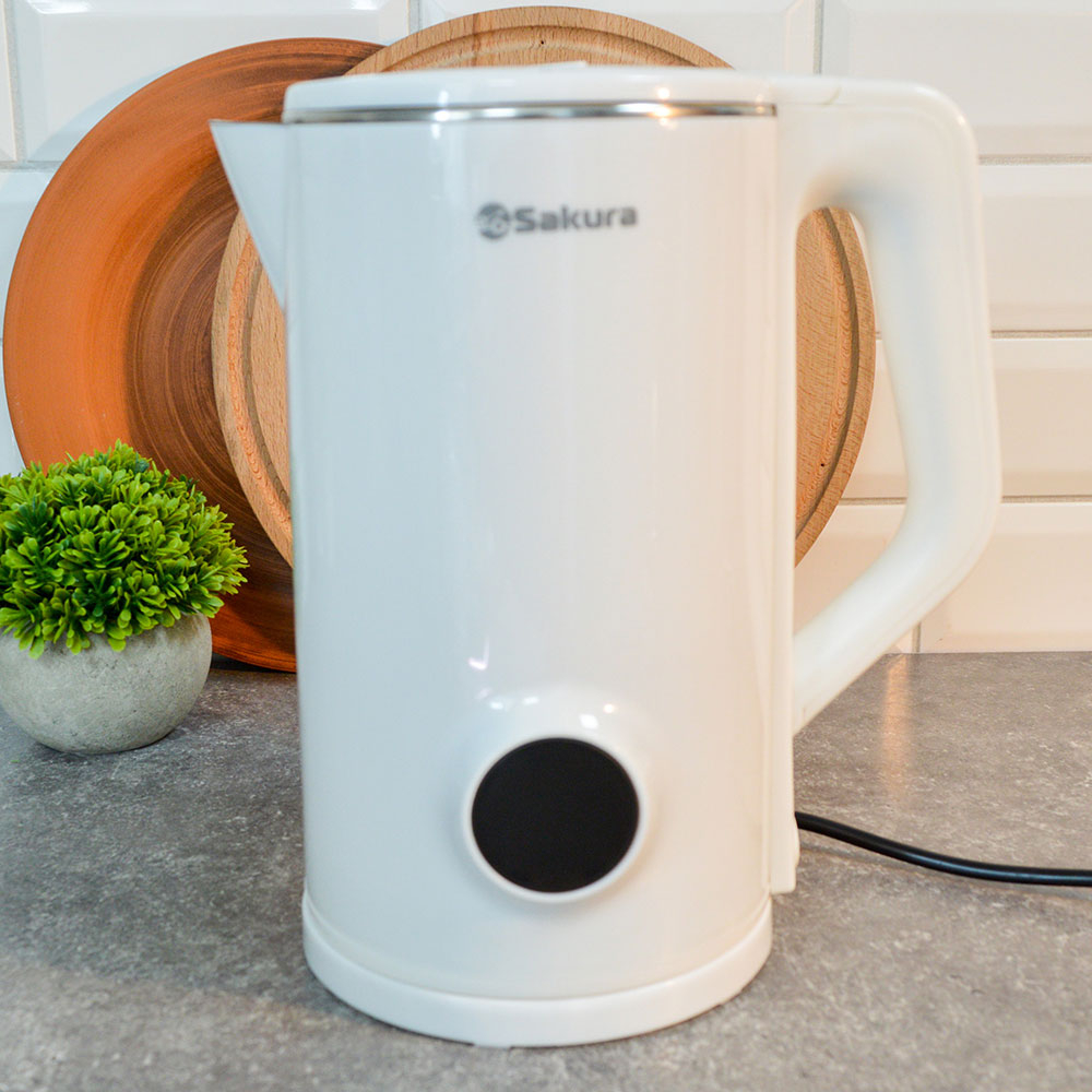 Чайник электрический 1,8л Sakura SA-2190DW, LCD дисплей, черный