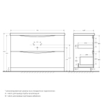 Тумба напольная с раковиной BelBagno MARINO-1200-2C-PIA-BL-P