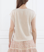 Льняная футболка Pepe Jeans London - бежевый(PL505472)