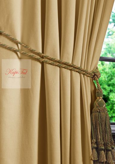 Длинные шторы. Палермо (топленое молоко). Плотные шторы канвас.