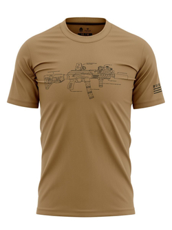 Футболка с принтом Барс «Мал, да удал» (Coyote)