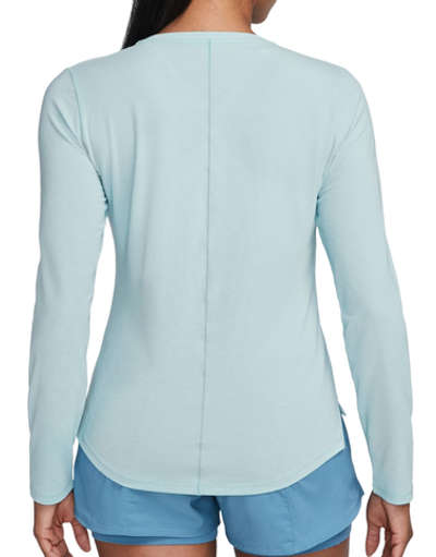 Женская теннисная футболка (dł. Рукава) Nike Dri-Fit One Luxe Lon Sleeve Top - ocean bliss/reflective silver