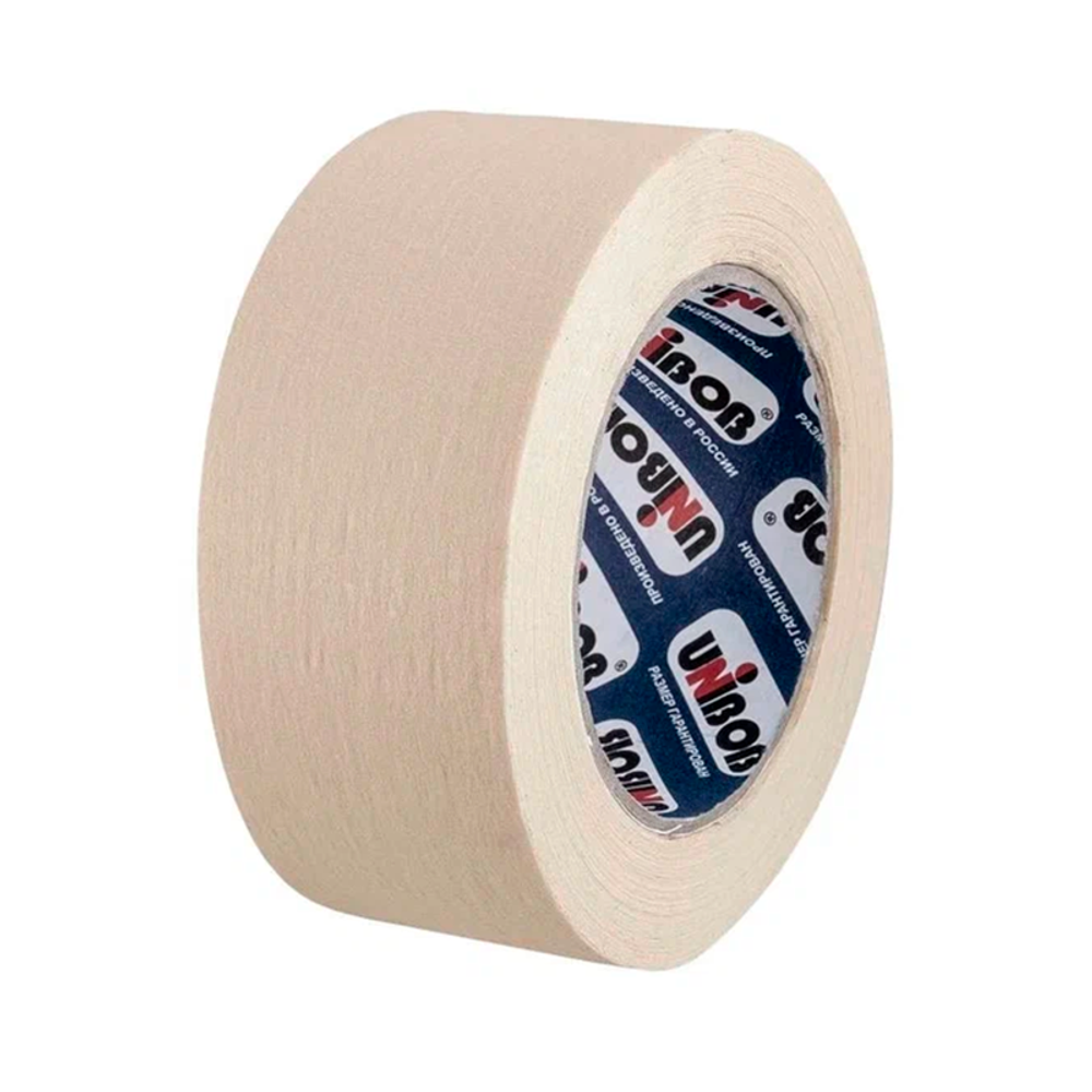Клейкая лента малярная UNIBOB 50мм х 50м, белая