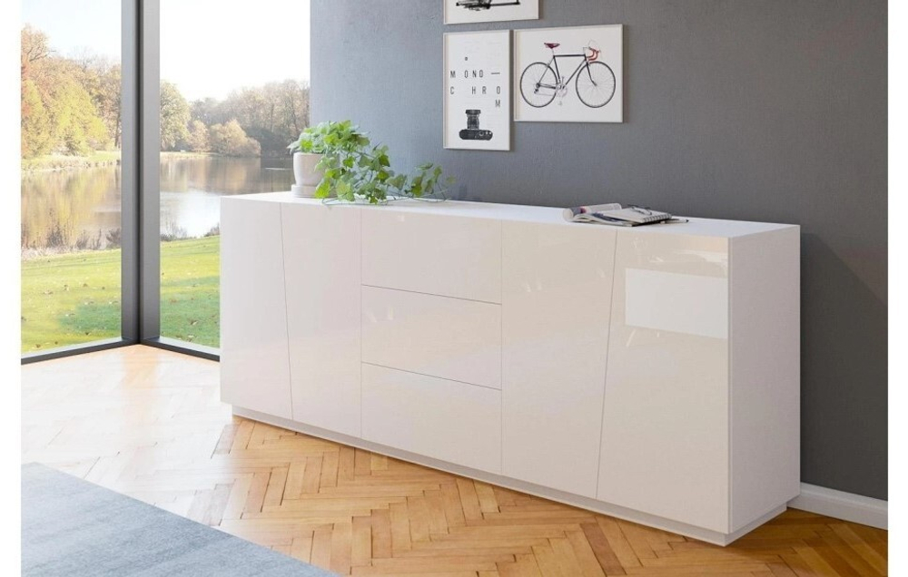 Комод Цесена 220 (МДФ) IKEA Белый DM635-6 220*43*86 см, Белый   Фиеста
