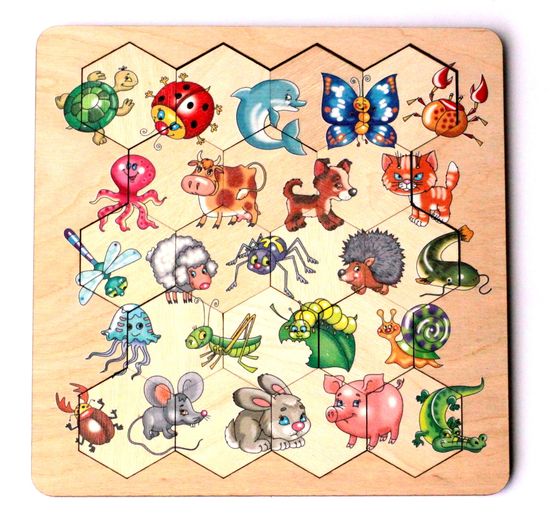 Пазл деревянный «Занимательные соты»