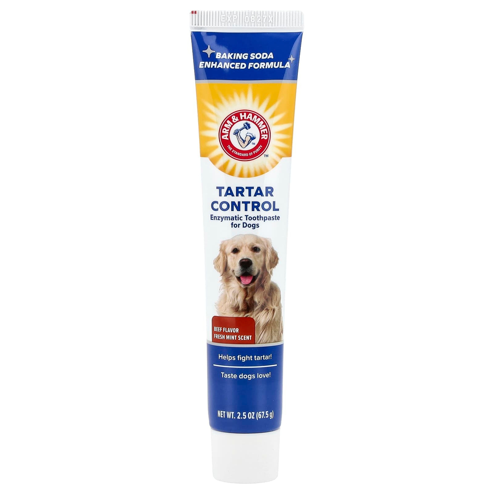 Arm & Hammer, Tartar Control, ферментативная зубная паста для собак, говядина, 67,5 г (2,5 унции)