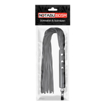 Черная плеть-флоггер с длинными хвостами - 74 см.