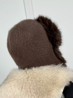 шапка ушанка зимняя меховая с флисом теплая стильная