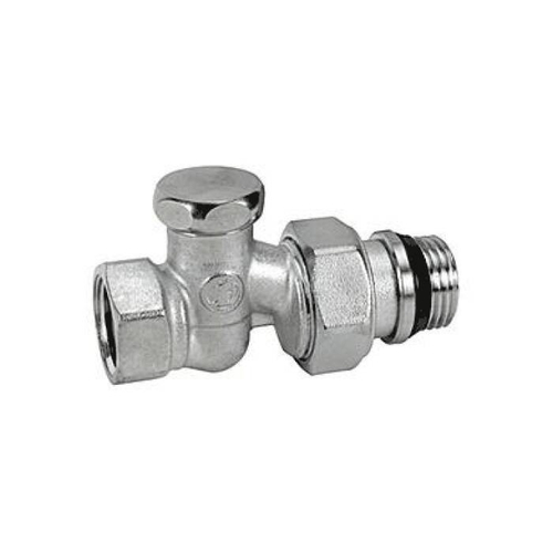 Клапан запорный для радиатора R17TG Ду 15 Ру16 ВР прямой штуцер с герметичной прокладкой Giacomini R17X033