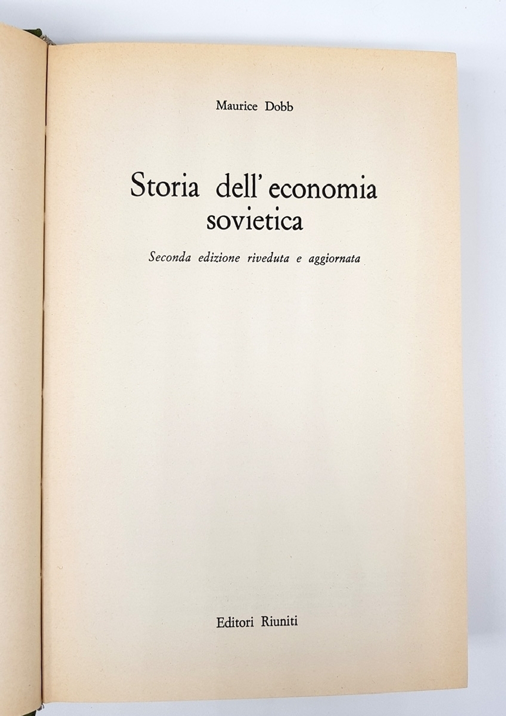 "Storia dell economia Sovietica (История советской экономики)". Maurice Dobb (Морис Добб)
