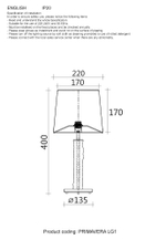 Настольная лампа Crystal Lux PRIMAVERA LG1 CHROME