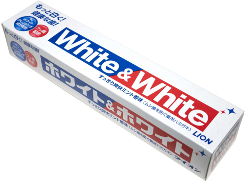 Японская Зубная паста White & White с двойным отбеливающим эффектом, 150г (Япония)