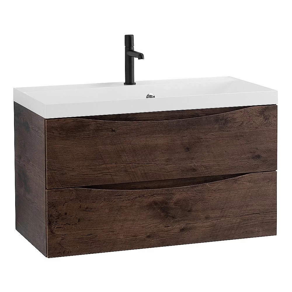 Тумба с раковиной Belbagno MARINO 90 2C-SO/BB900/450-LV-MR-AST Rovere Moro