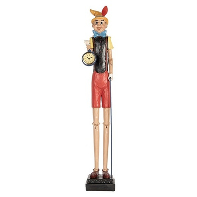 Декор "Пиноккио с часами" 12x11x68см Поликерамика,металл