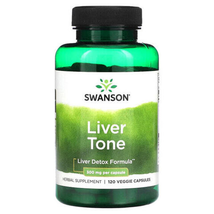 Растительные экстракты и настойки Swanson, Liver Tone, 300 мг, 120 растительных капсул