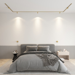 DK5741-SB Светильник для трека SHINE SPOT со светодиодом, D45*H100, 48V DC, 10W, RA?90, 3000K, IP20, сатинированная латунь, алюминий