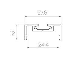 Профиль накладной алюминиевый LC-LP-1227-2 Anod