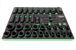 Набор ударных головок и аксессуаров 3/4" Hans в ложементе, TTF-41