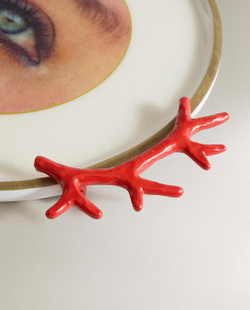 ZARA HOME - MARISA BERENSON ДЕКОРАТИВНЫЙ ПОДНОС, КОРАЛЛОВЫЙ