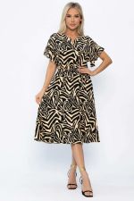 Платье Кристи (бежево-черное) П13872-35М LT Collection