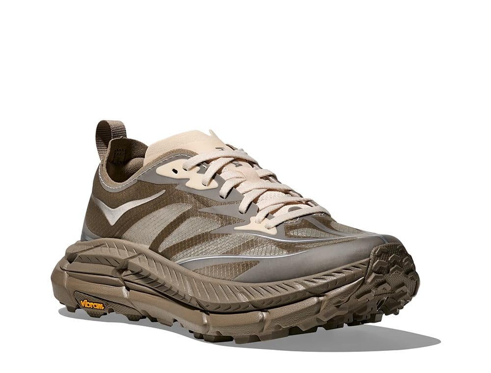 Мужские беговые кроссовки Hoka Mafate Speed 4 Lite M коричнево-кремовые