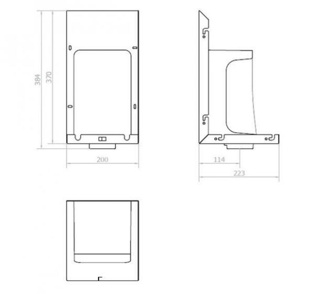 Сушилка для рук встраиваемая за зеркалом FUSION 900W для MUMO.12053.H3 матовый