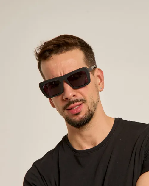 Очки солнцезащитные Protection 7 black wood / dark grey