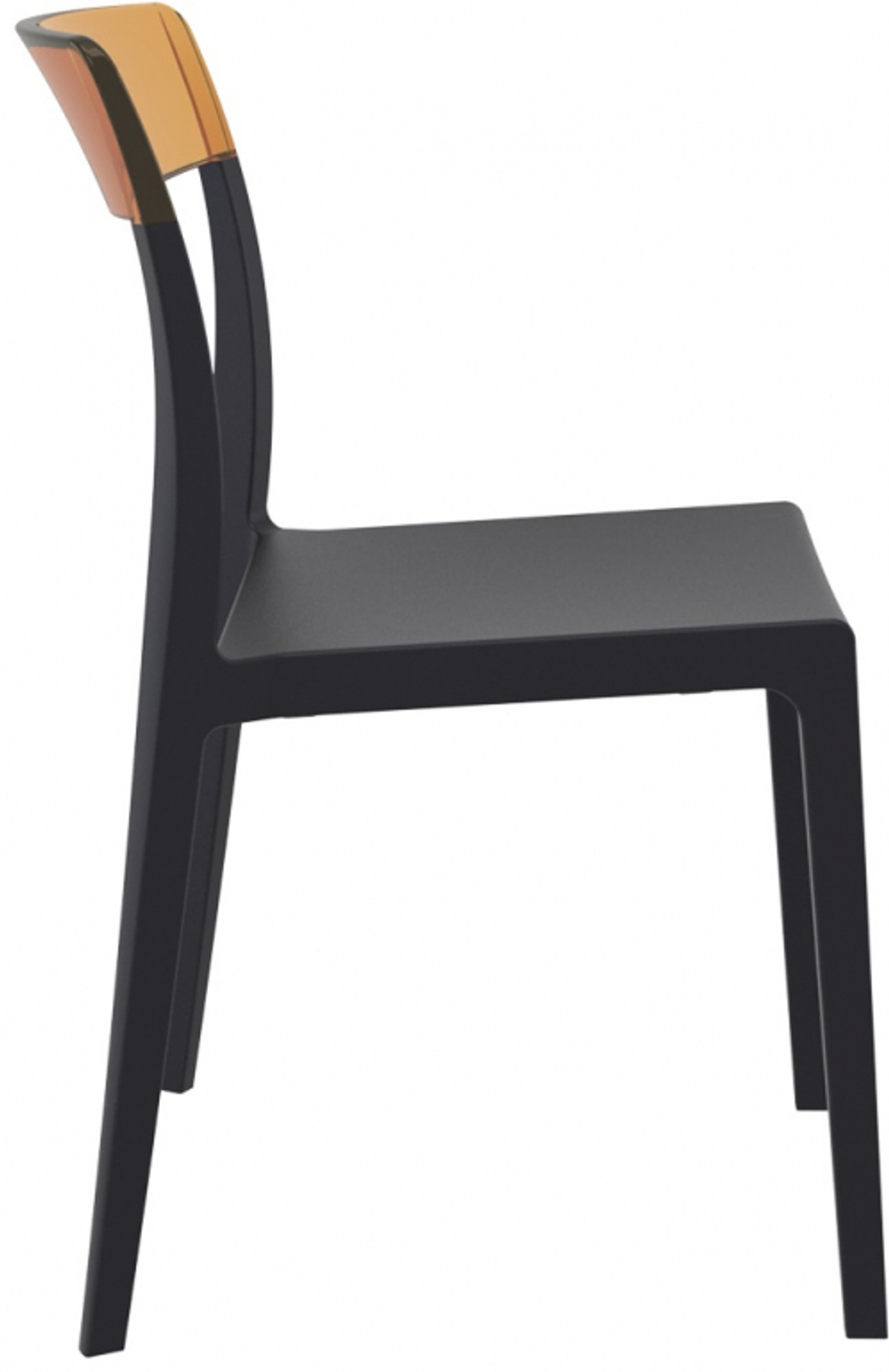 Стул пластиковый Siesta Contract Flash, черный, янтарный