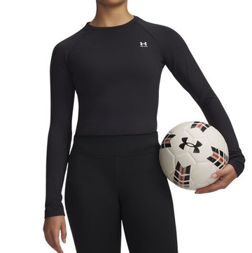 Женская теннисная футболка с длинным рукавом Under Armour Authentics Crew - black