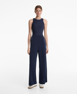 Oysho Топ из смесового модала в рубчик, темно-синий