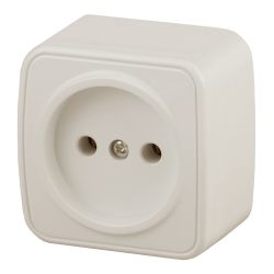 3-201-02 Intro Розетка 2P, 16А-250В, IP20, ОУ, Polo, сл.кость | Intro Polo