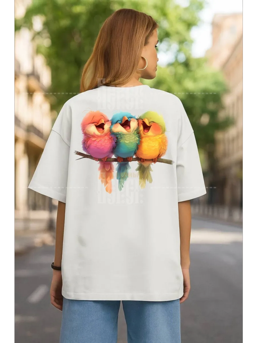 Термонаклейка на одежду, термопринт Птицы