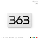 Номер на дверь 363, табличка на дверь для офиса, квартиры, кабинета, аудитории, склада, белая 120х70 мм, Айдентика Технолоджи