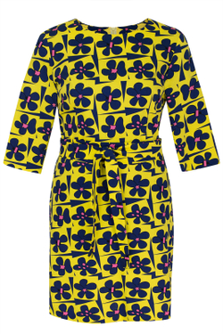 Повседневное платье 1398А, Желт цветок #362ЖЦ051398А