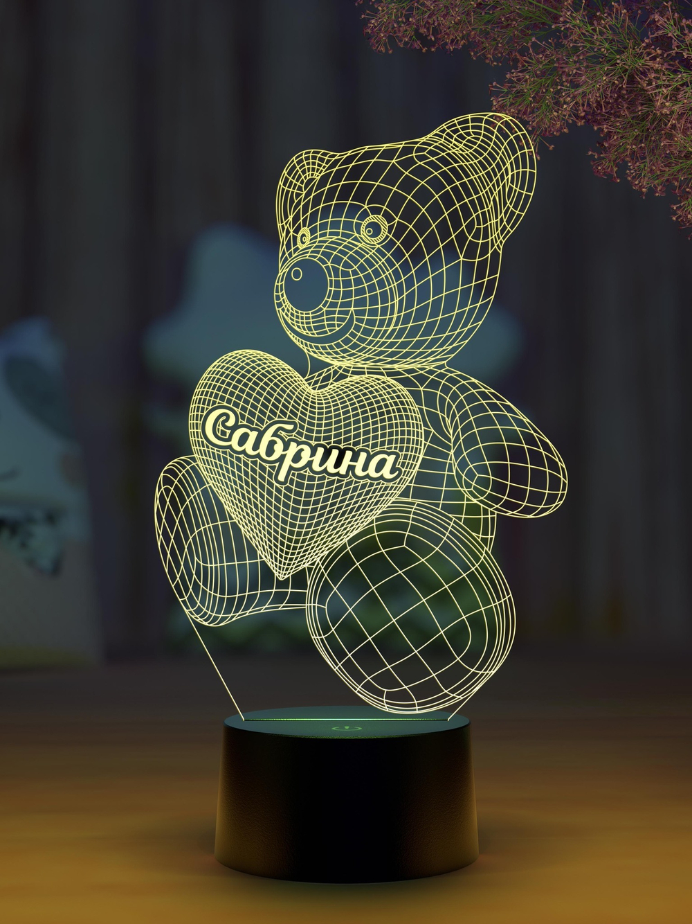 Ночник "Мишка с именем Сабрина"