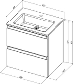 Тумба с раковиной Allen Brau Eclipse 2.0 60 см 1.E1001.AM 2.0 антрацит матовый