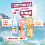 Газированная вода со вкусом Грейпфрут GORJI NRG Горджи 0,5 л, упаковка 12 шт